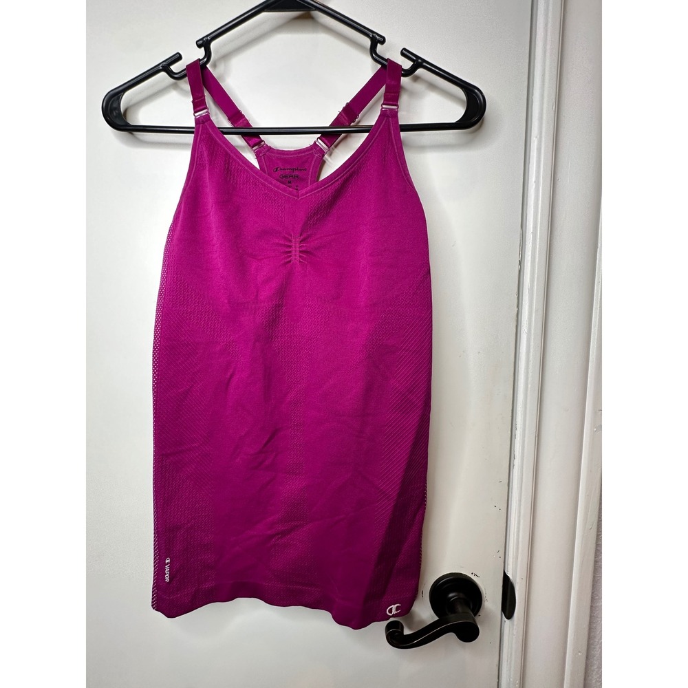 Champion Gear Vapor Women Magenta Seamless Shelf Bra Tank Top Med Adjustable
